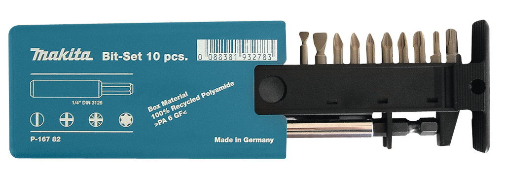 Набор бит 10 шт с держателем Makita P-16782 Набор бит 10 шт с держателем Makita P-16782
