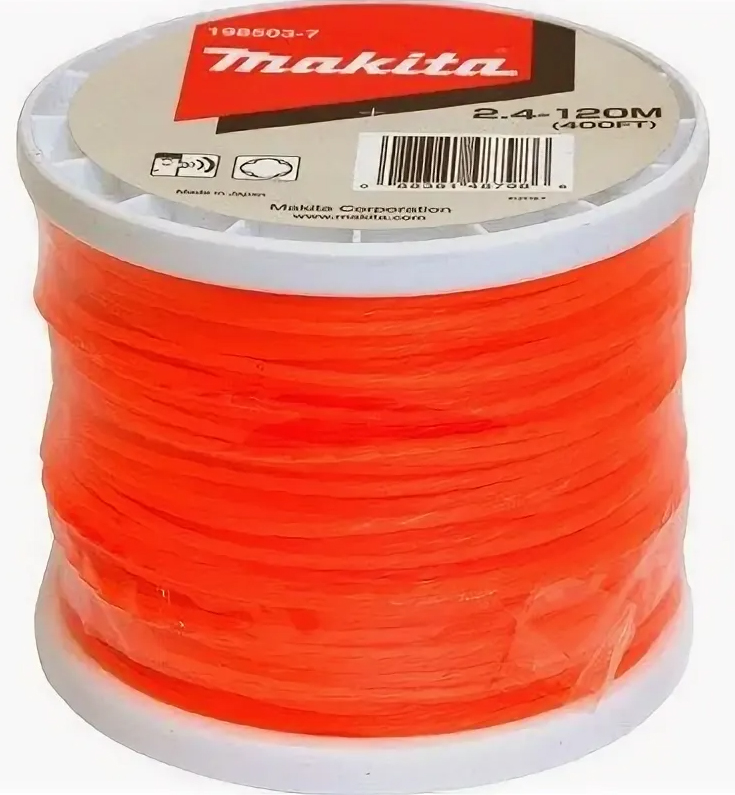 Триммерная леска спиральная "Клевер" 2,4 ммx15 м Makita 198503-7 Триммерная леска спиральная "Клевер" 2,4 ммx15 м Makita 198503-7