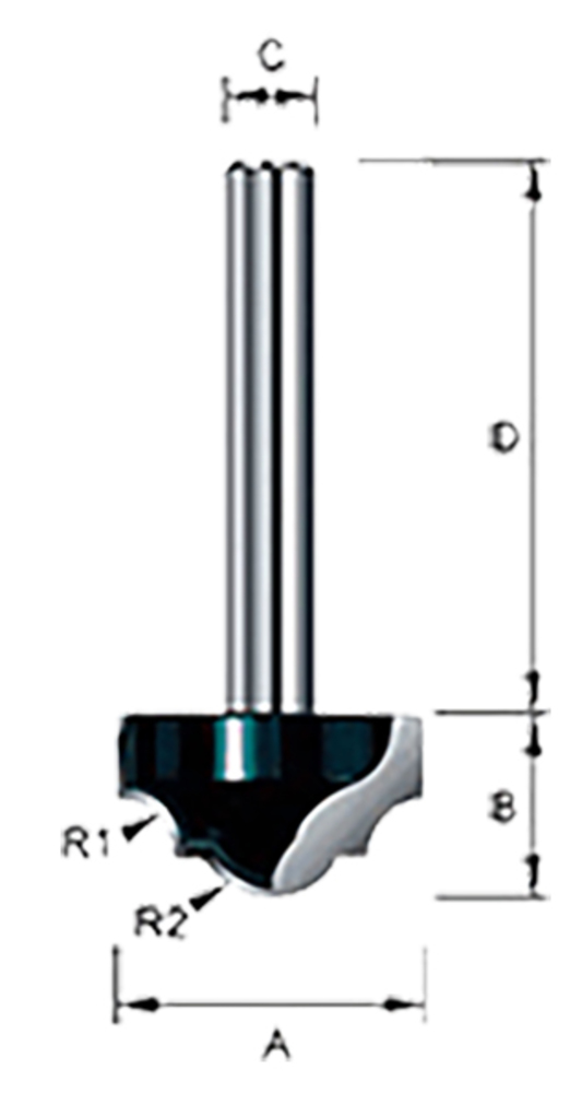 Фреза пазовая 22х9,9х8х40х2Т Makita D-11156