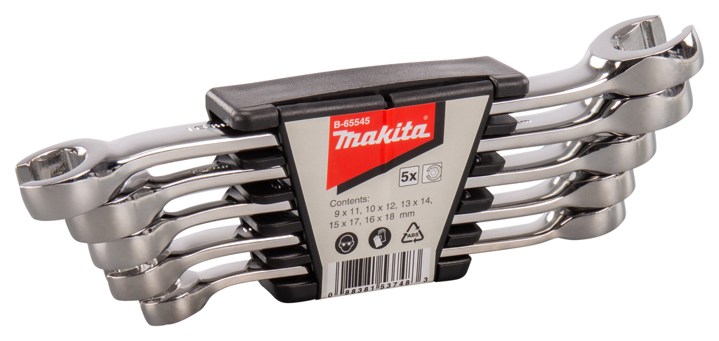 Набор разрезных гаечных ключей 5 шт Makita B-65545