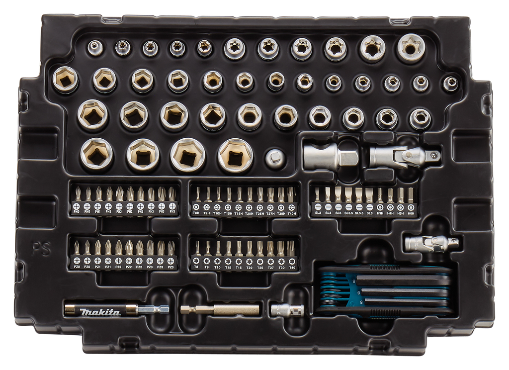 Набор ключей, головок, бит 120 шт Makita E-08713