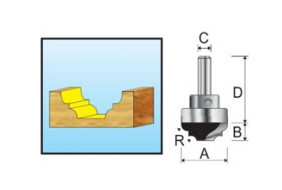 Фреза с хвостовым подшипником 22х40х12,7х8 Makita D-11178