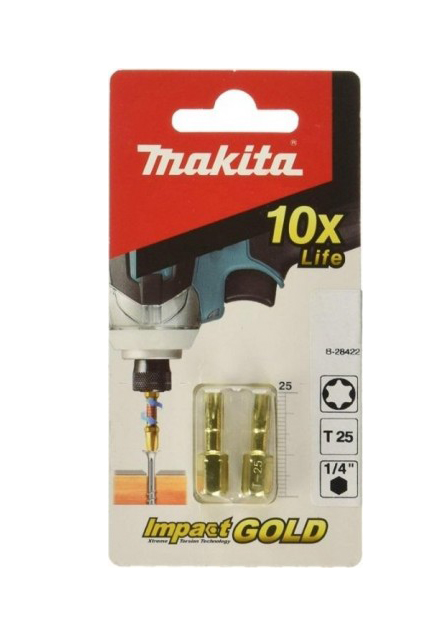 Бита Impact Gold T25, 25 мм, C-form, 2 шт Makita B-28422