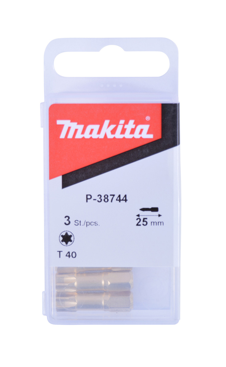 Бита алмазная T40, 25 мм, C-form, 3 шт Makita P-38744