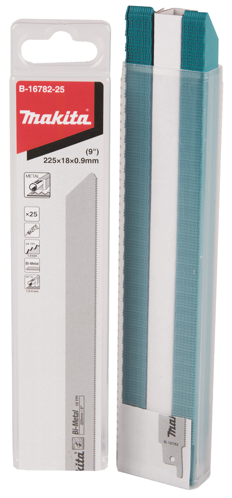 Сабельная пилка для металла 225x0,9x18TPI, 25 шт Makita B-16782-25