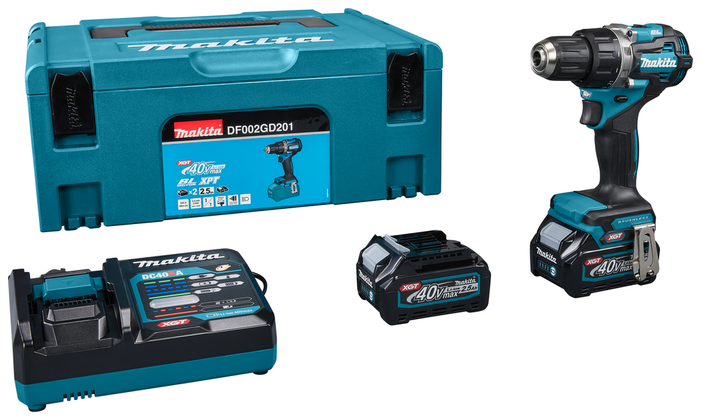 Аккумуляторная дрель-шуруповерт XGT 40 В Makita DF002GD201