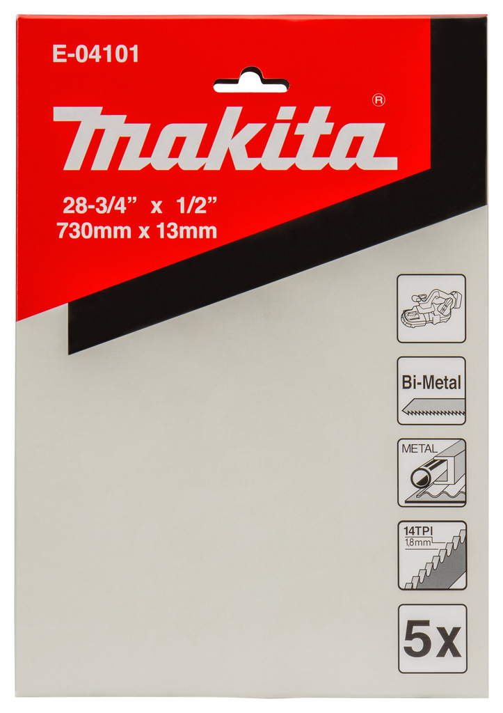 Ленточное полотно Bi-Metal 730х13x14Т, 5 шт. Makita E-04101