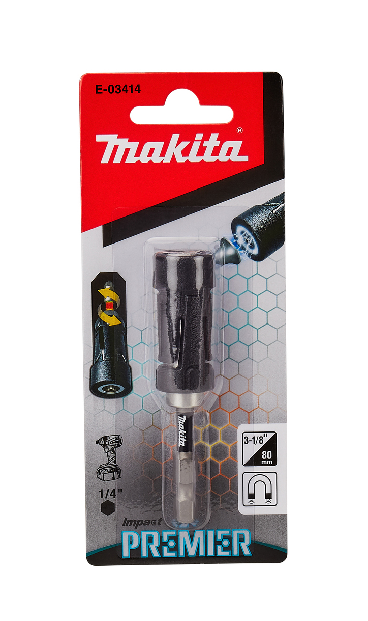 Магнитный усиленный держатель бит Impact Premier 80 мм Makita E-03414