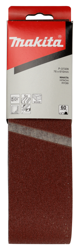 Лента шлифовальная 76х610 мм, P60, 5 шт Makita P-37328