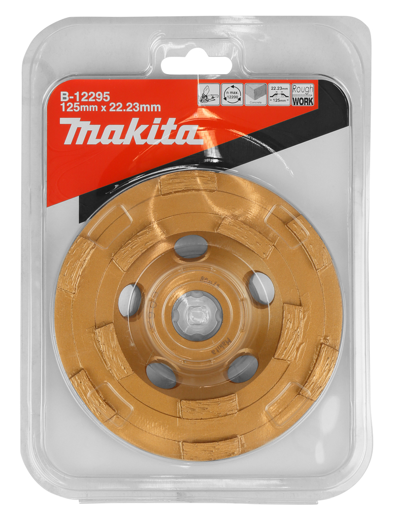 Алмазный тарельчатый диск 125x22,23 (грубая шлифовка, для PC5000, 5001С, 125 мм УШМ) Makita B-12295