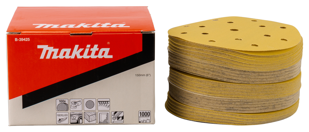 Шлифовальная бумага 150 мм, K1000, универсальная, 100 шт Makita B-39425