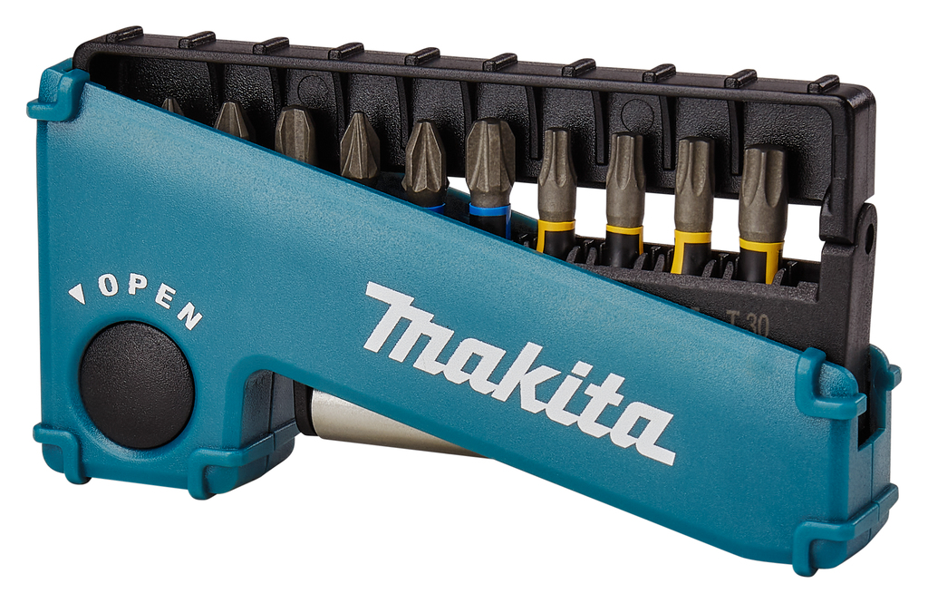 Набор ударных бит Impact Premier 25 мм 11 шт (PH, PZ, TORX) + держатель Makita E-03567