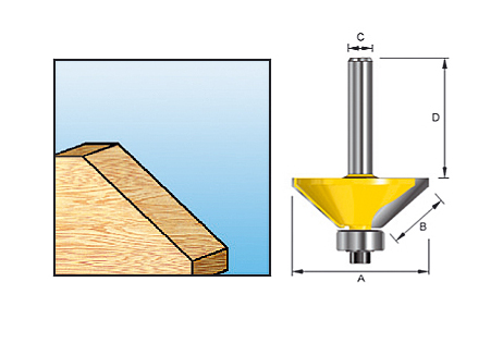 Фреза кромочная 60° 23х11х6х32х2Т Makita D-09494