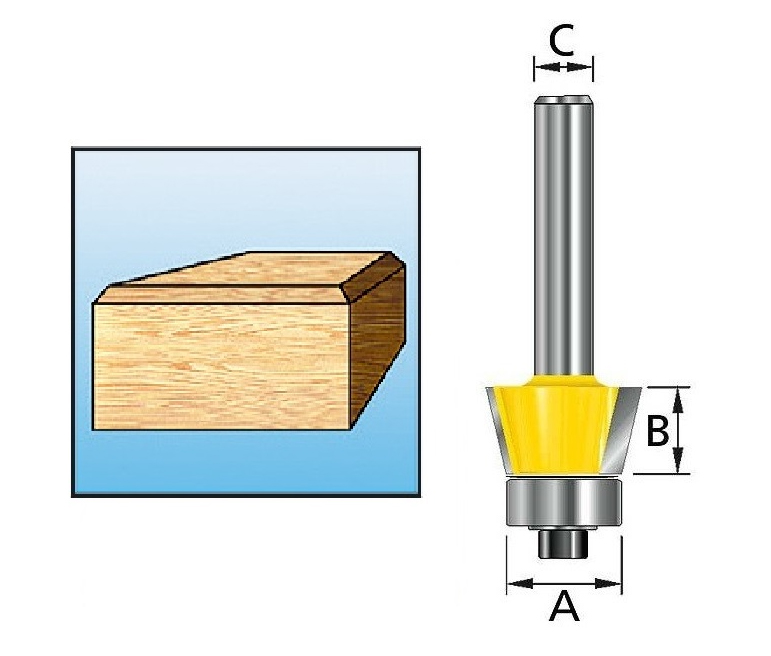 Наклонная фреза 14,5х9,5х8х32х2Т Makita D-10590