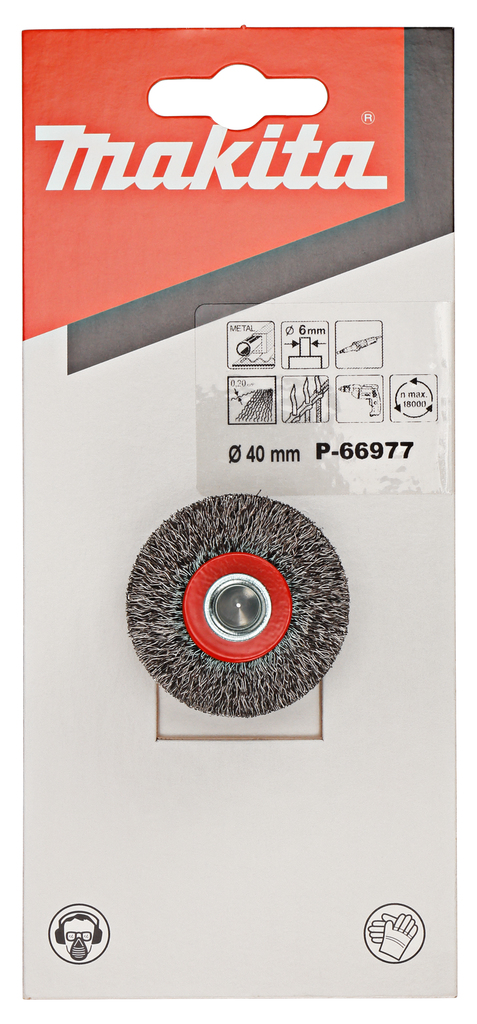 Щетка проволочная дисковая 40 мм Makita P-66977
