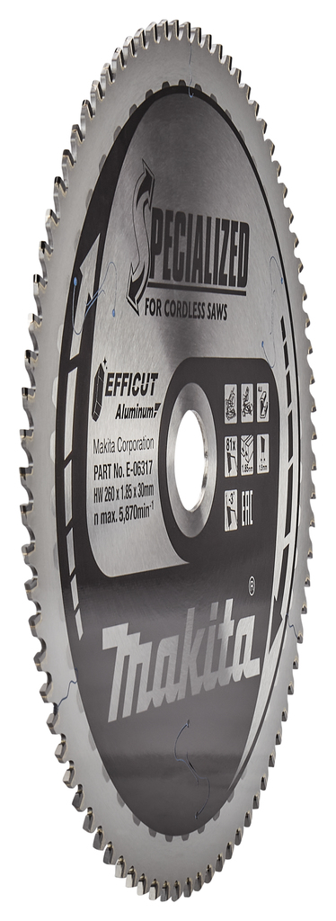 Пильный диск по алюминию EFFICUT 260X30X81T Makita E-06317