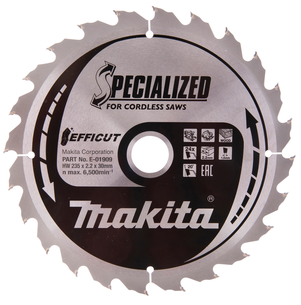 Пильный диск для дерева EFFICUT 235x30х1.5x24T Makita E-01909 Пильный диск для дерева EFFICUT 235x30х1.5x24T Makita E-01909
