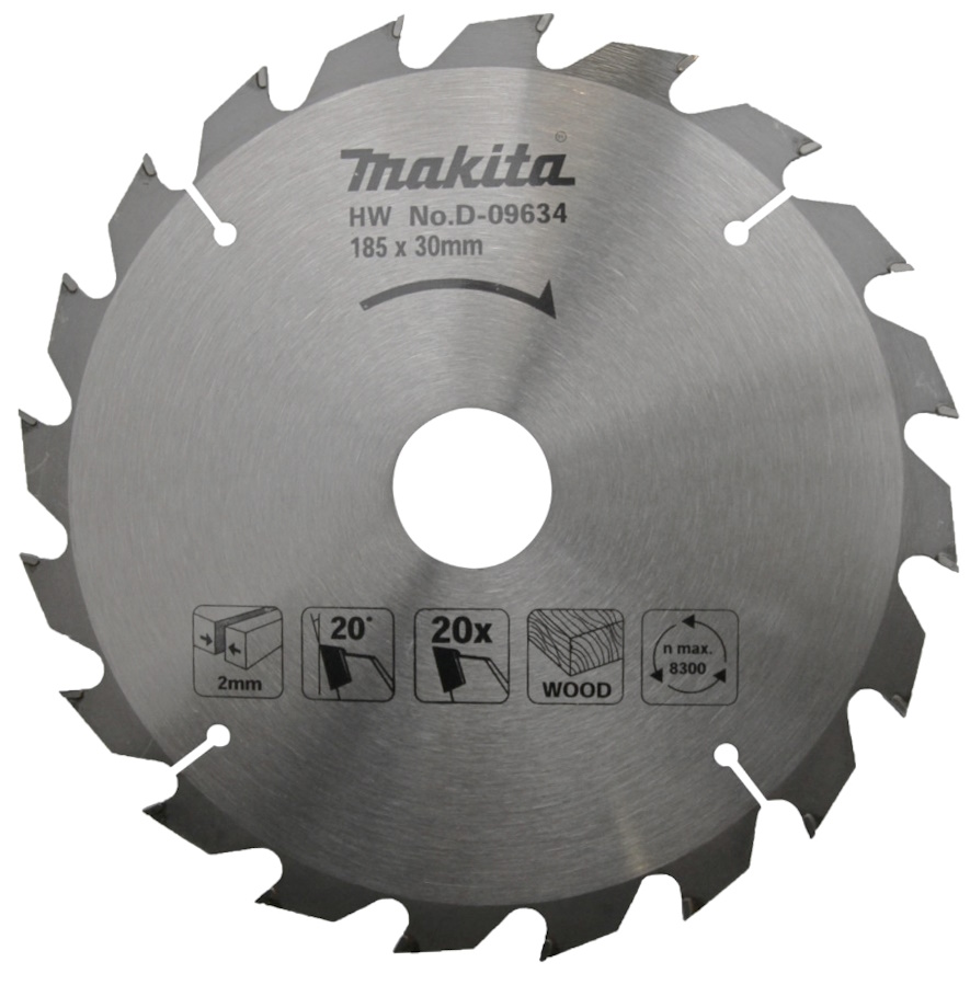 Пильный диск для дерева 185X30/16/20X2.0X20T STANDART Makita D-09634