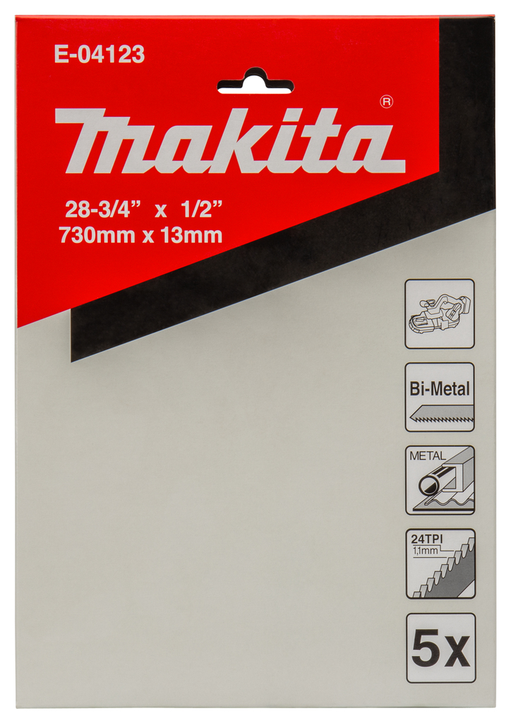 Ленточное полотно Bi-Metal 730х13x24Т, 5 шт. Makita E-04123