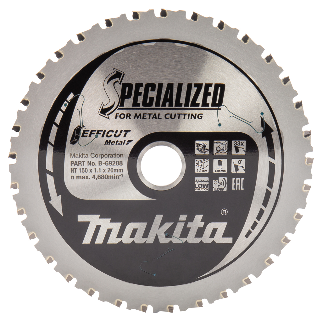 Пильный диск по металлу EFFICUT, 150x20x33T Makita B-69288 Пильный диск по металлу EFFICUT, 150x20x33T Makita B-69288