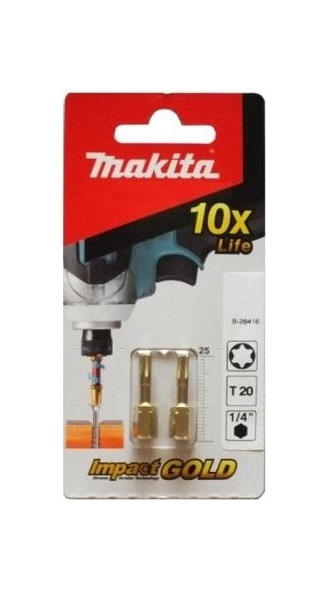 Бита Impact Gold T20, 25 мм, C-form, 2 шт Makita B-28416