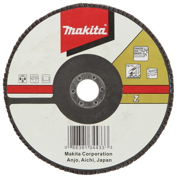 Лепестковый шлифовальный диск Z36, 115 мм, стекловолокно, плоский Makita D-27626 Лепестковый шлифовальный диск Z36, 115 мм, стекловолокно, плоский Makita D-27626