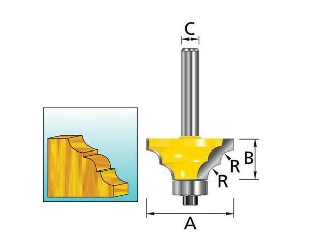 Фреза кромочная 57.15х22.2х12х38х2Т Makita D-11798