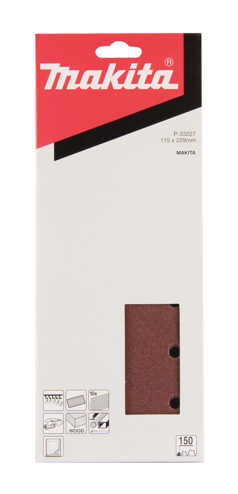 Шлифовальная бумага 115х229 мм, K150, 10 шт Makita P-33227