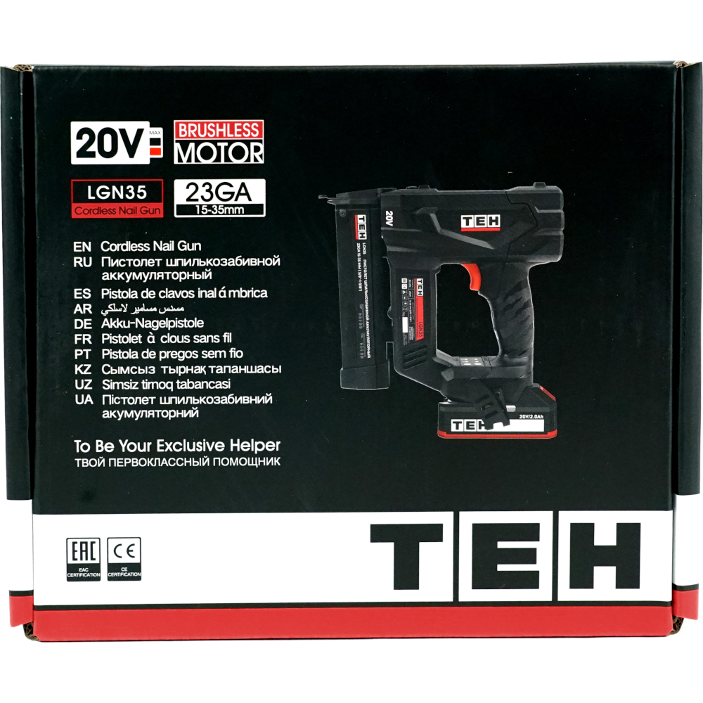 Пистолет шпилькозабивной аккумуляторный 20V (без АКБ и ЗУ) TEH LGN35