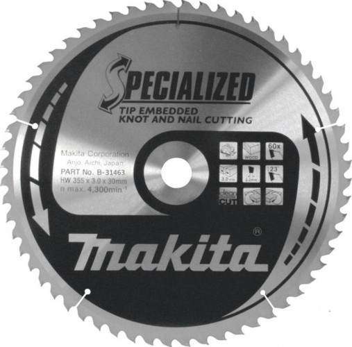 Пильный диск для демонтажа 355X30X2.2X60T Makita B-31463
