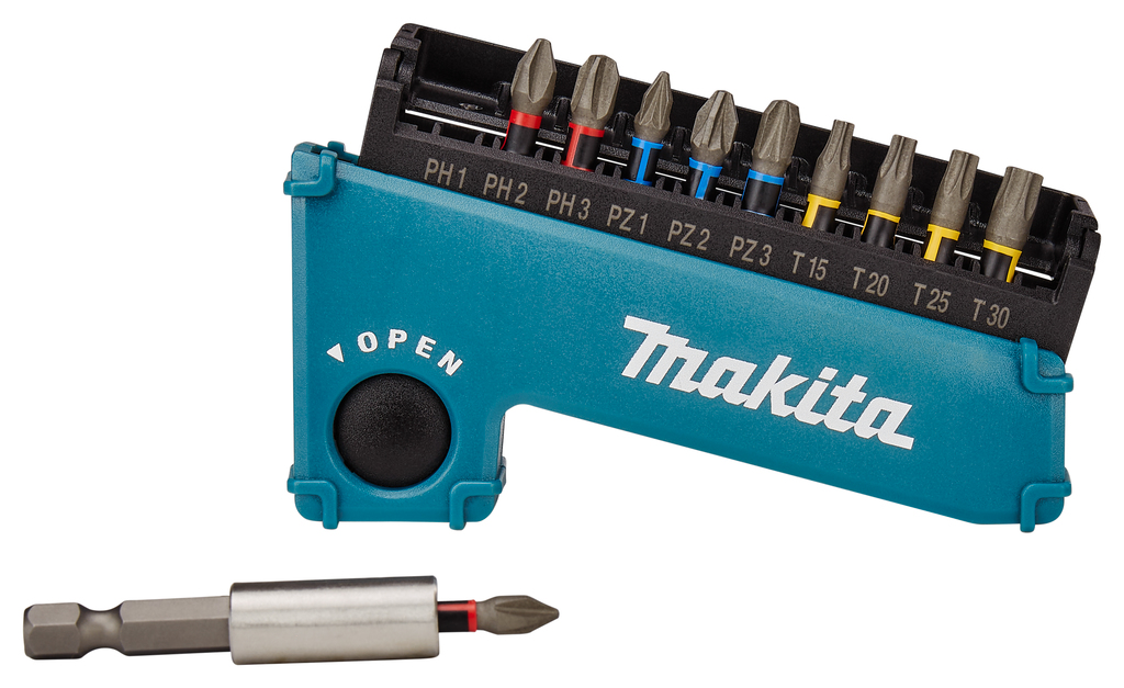 Набор ударных бит Impact Premier 25 мм 11 шт (PH, PZ, TORX) + держатель Makita E-03567 Набор ударных бит Impact Premier 25 мм 11 шт (PH, PZ, TORX) + держатель Makita E-03567