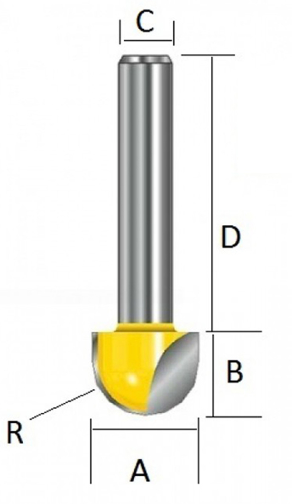 Фреза галтельная 16х12х12х38х2Т Makita D-10833