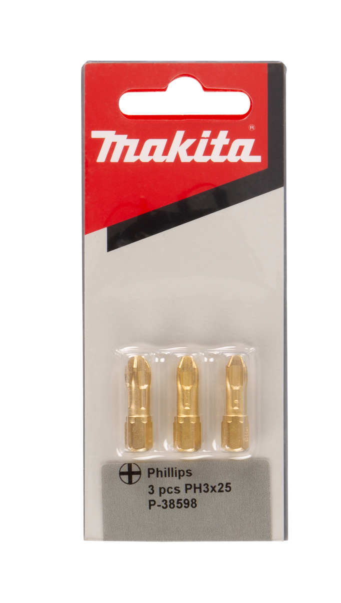 Бита алмазная PH3, 25 мм, C-form, 3 шт Makita P-38598