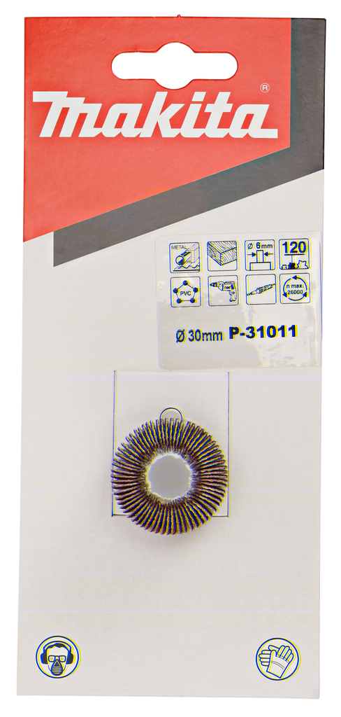 Насадка шлифовальная круглая для ПШМ К120, 30х20 мм, 6 мм Makita P-31011