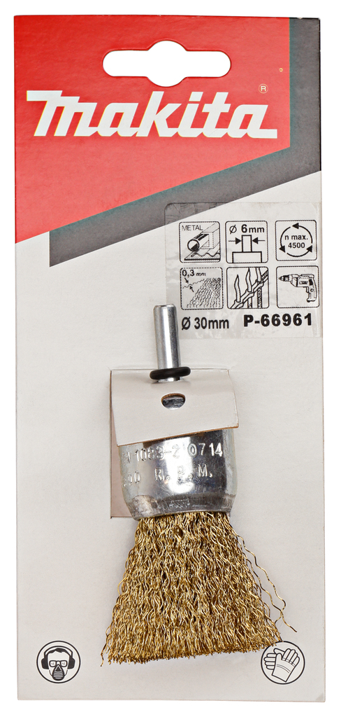Щетка проволочная кистевая для ПШМ 30 мм, 6 мм Makita P-66961