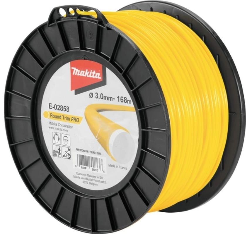 Триммерная леска, круглая, усиленная, 3.0 мм х 168 м Makita E-02858 Триммерная леска, круглая, усиленная, 3.0 мм х 168 м Makita E-02858