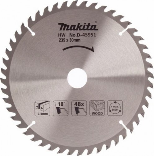 Пильный диск для дерева 235X30/25X2.4X48T STANDART Makita D-45951