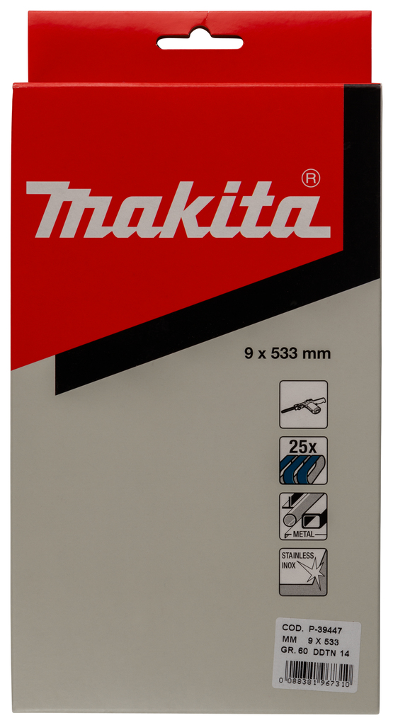Шлифовальная лента 9х533 мм, К60, 1 шт Makita P-39447