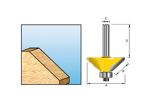 Фреза 45° 44,45х15,9х9х12х38х2Т Makita D-11508