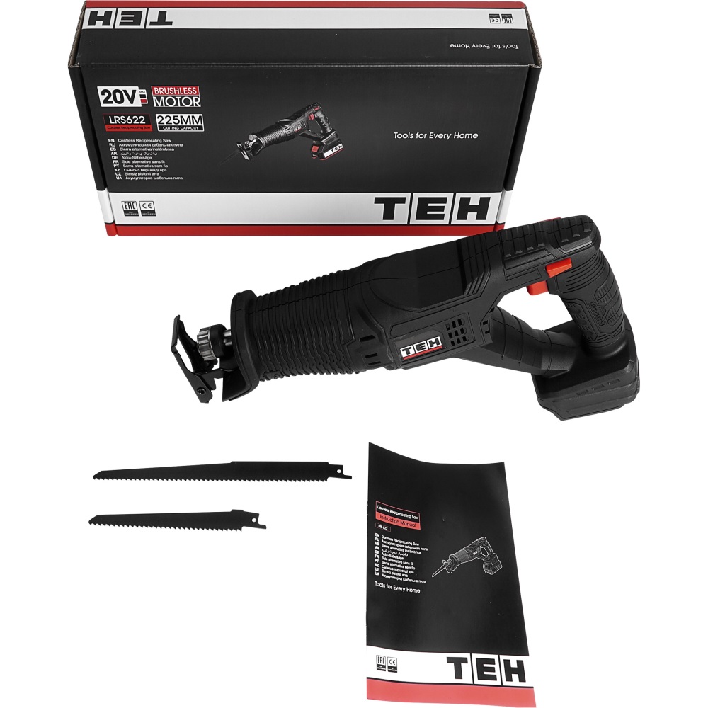 Пила сабельная аккумуляторная 20V (без АКБ и ЗУ) TEH LRS622