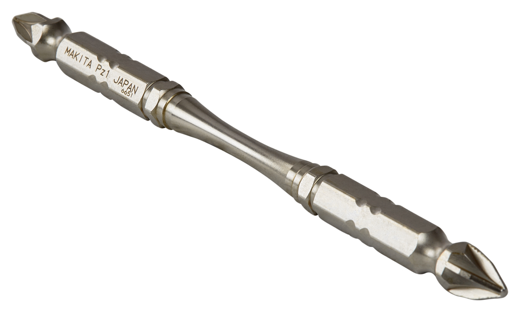 Биты двусторонние Silver Torsion PZ1, 110 мм, E-form (MZ), 3 шт Makita B-21923