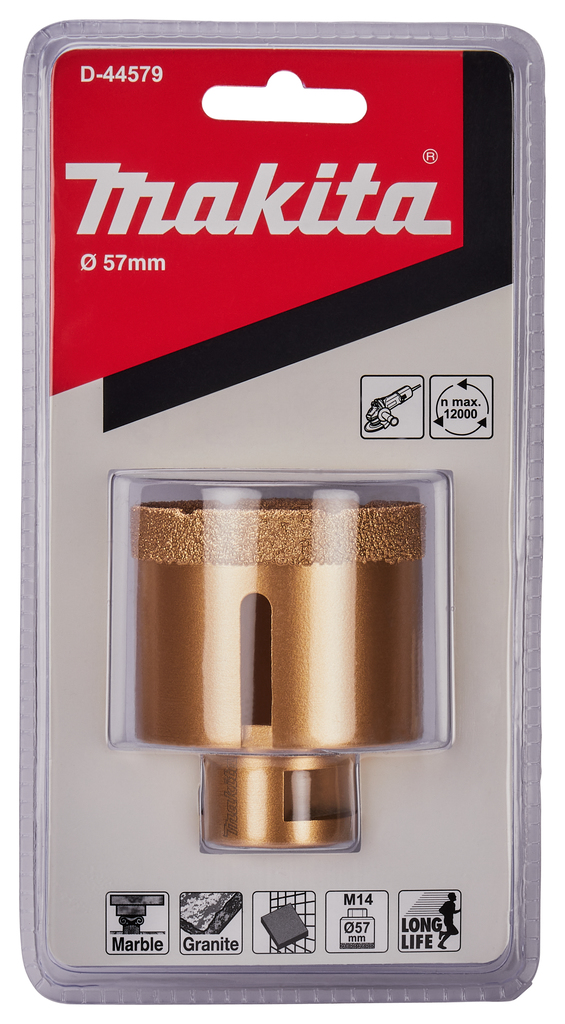 Коронка алмазная M14X57 мм Makita D-44579