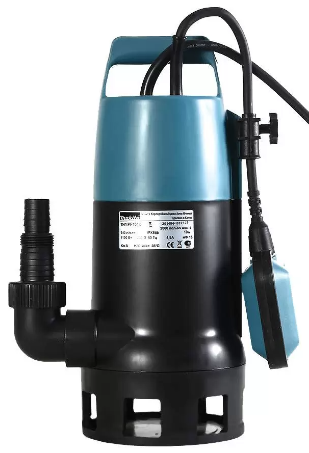 Погружной дренажный насос для грязной воды Makita PF1010