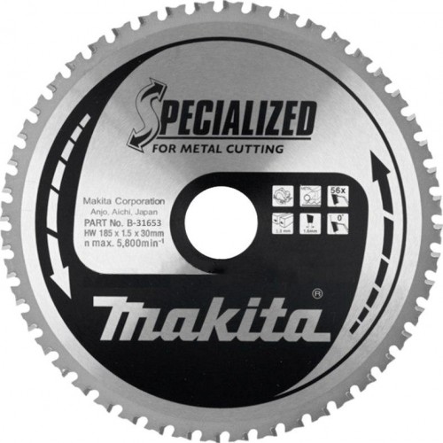 Пильный диск для 4131 по металлу 185X30X1.5X56T Makita B-31653