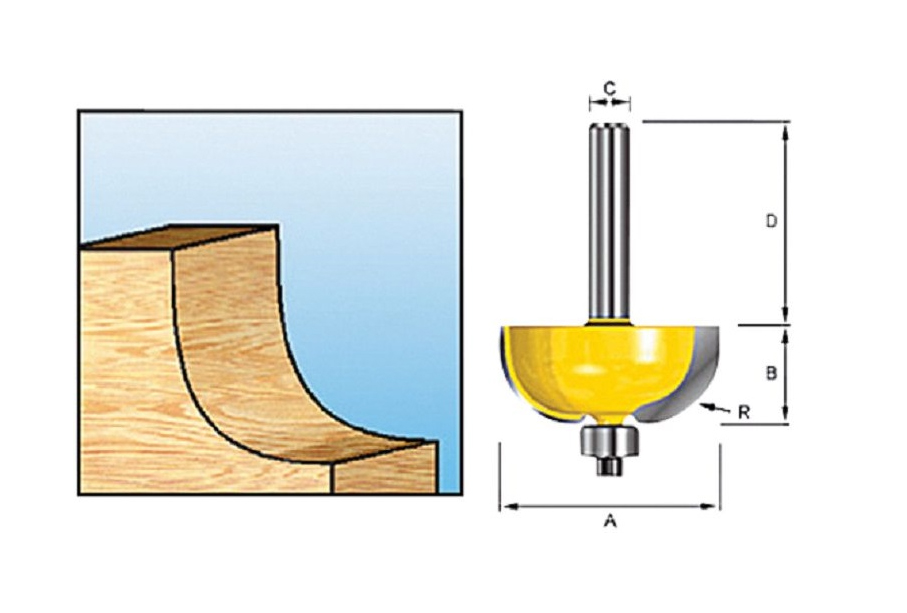 Фреза с подшипником 15,5х9,5х8х32х2Т Makita D-11433