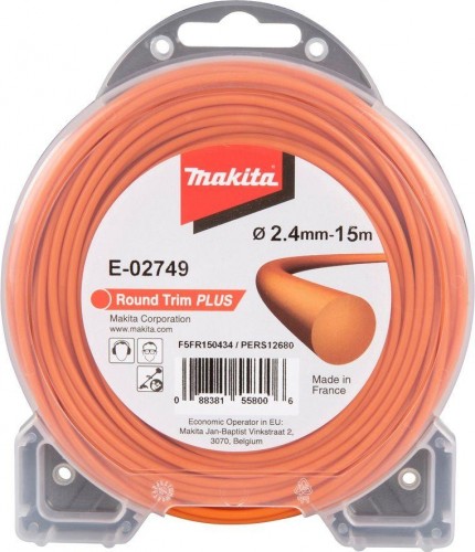 Триммерная леска, круглая, 2.4 мм х 15 м Makita E-02749 Триммерная леска, круглая, 2.4 мм х 15 м Makita E-02749