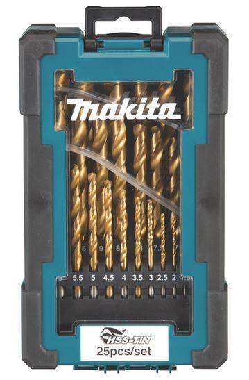 Набор сверл по металлу HSS-TiN Economy, 25 шт Makita D-72235-6 Набор сверл по металлу HSS-TiN Economy, 25 шт Makita D-72235-6