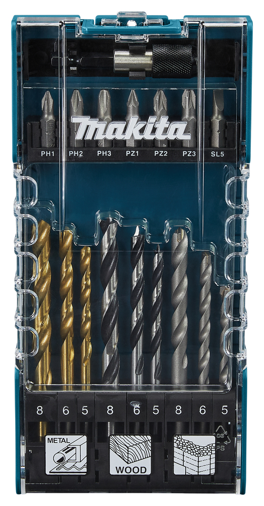 Набор сверл и бит 17 предметов Makita D-74887 Набор сверл и бит 17 предметов Makita D-74887
