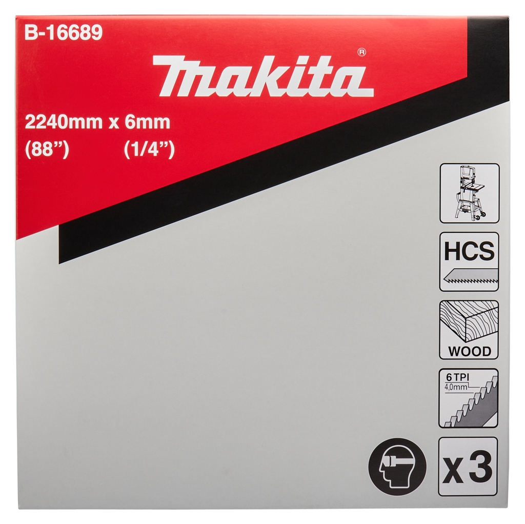 Полотно для LB1200F 2240х0,5х6х6TPI (для дерева), 3 шт Makita B-16689