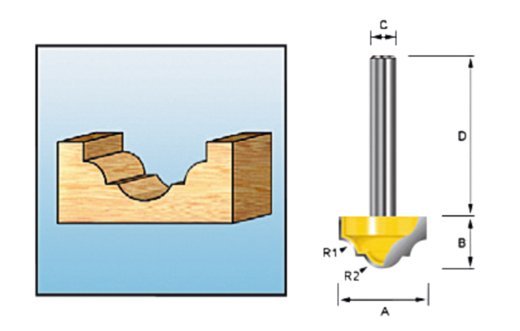Фреза пазовая 12,7х9,5х8х32 Makita D-11069